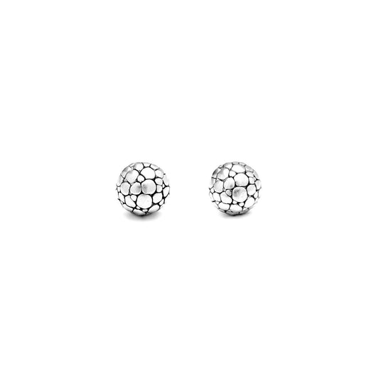 Orecchini Bottone Croco in argento 925