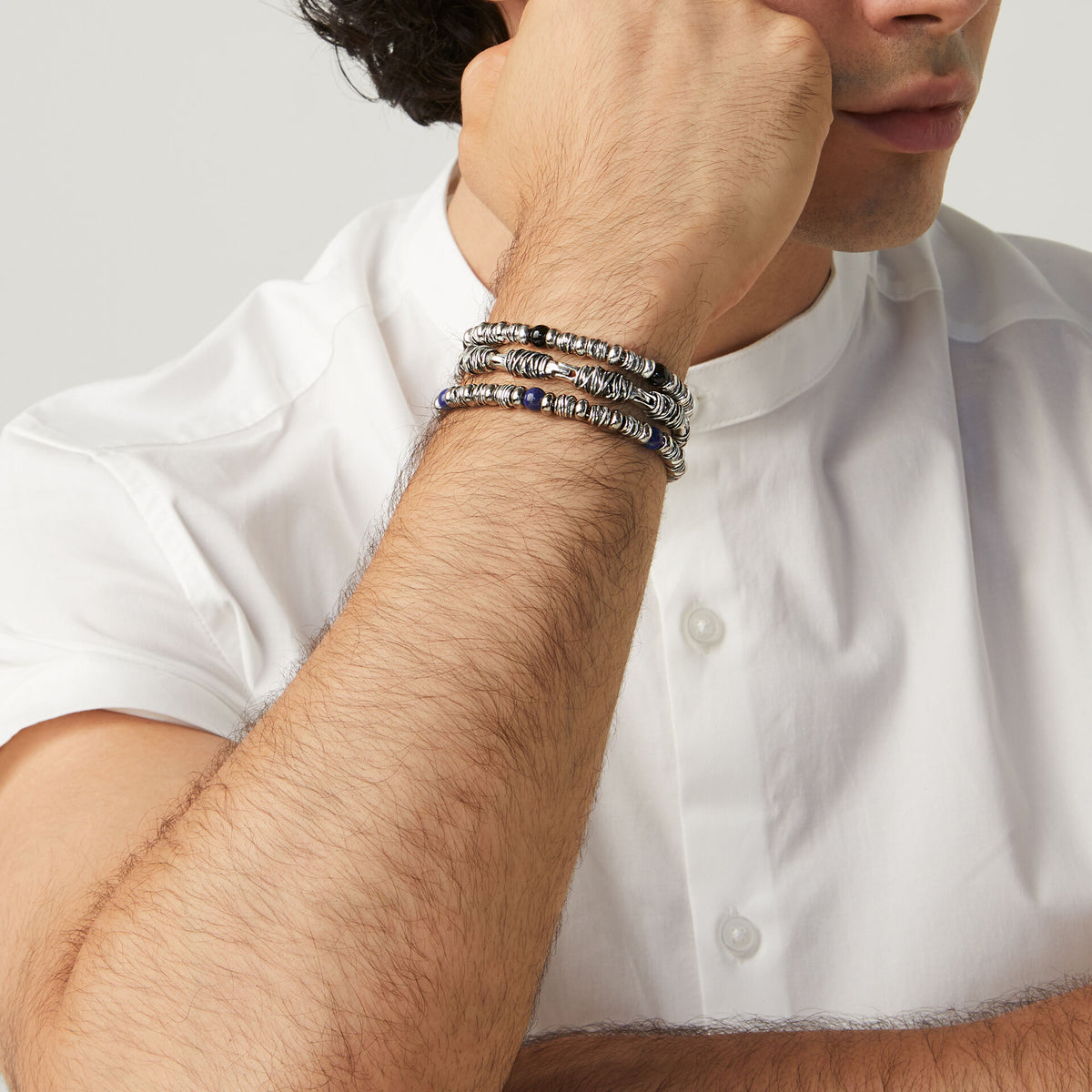 Bracciale Bond Onice Giovanni Raspini in argento 925 — 22 cm