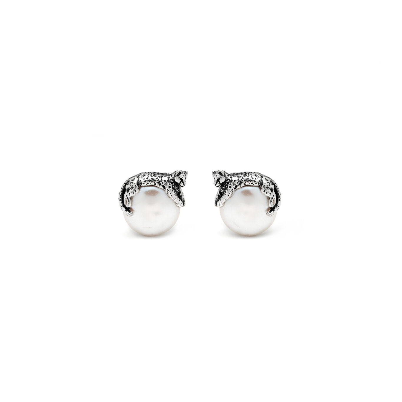 Orecchini Tahiti Leopardo in argento e perle