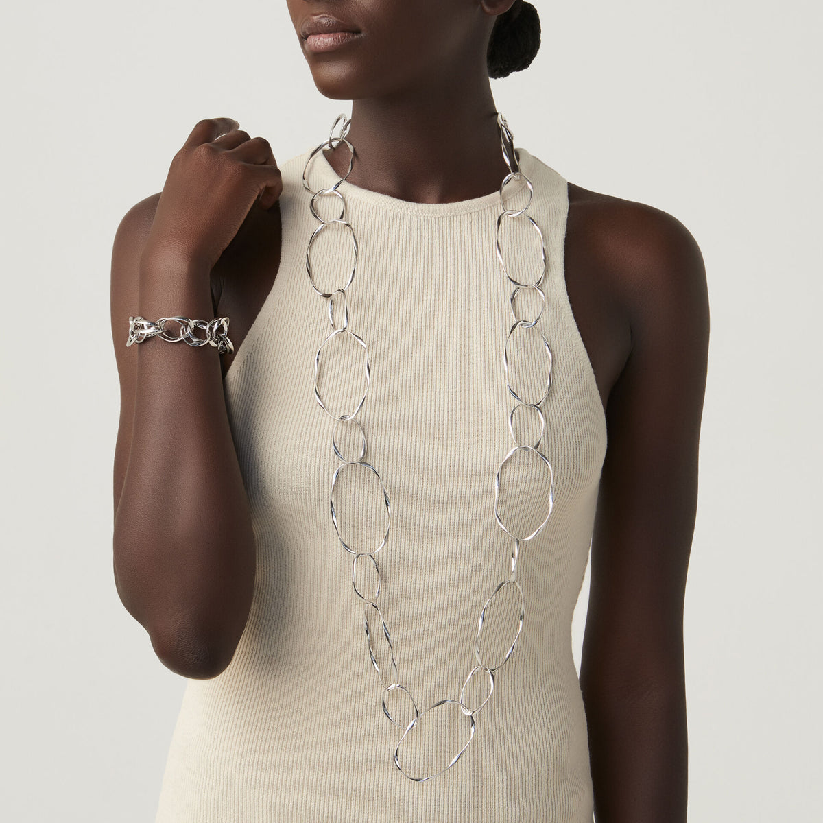 Collana lunga Brooklyn Giovanni Raspini in argento 925 — 114 cm