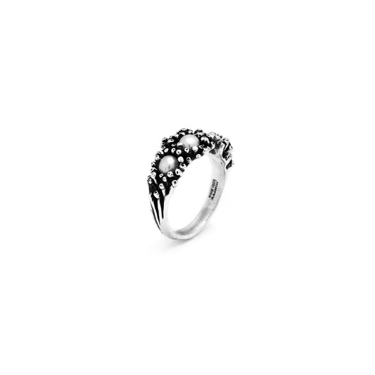 Anello Trilogy Anemone Giovanni Raspini in argento e perle — misura 14