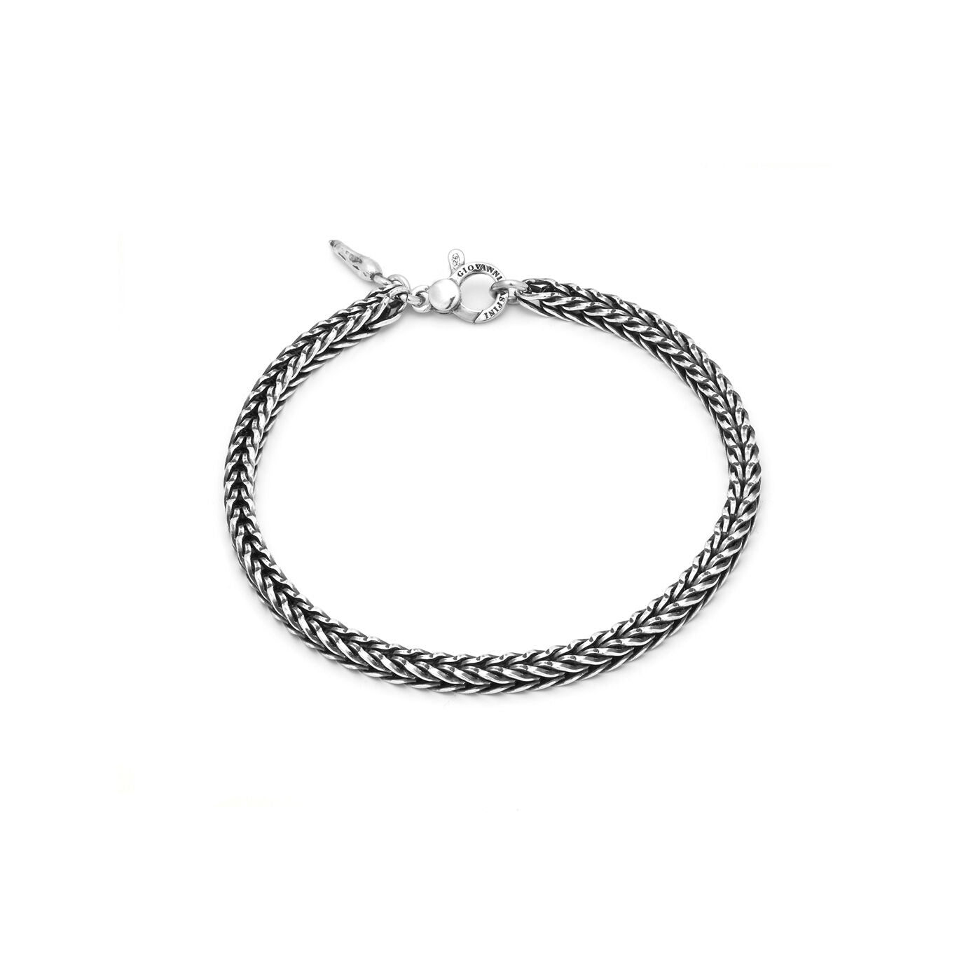Bracciale Treccia Quadra Giovanni Raspini in argento 925 — 21 cm