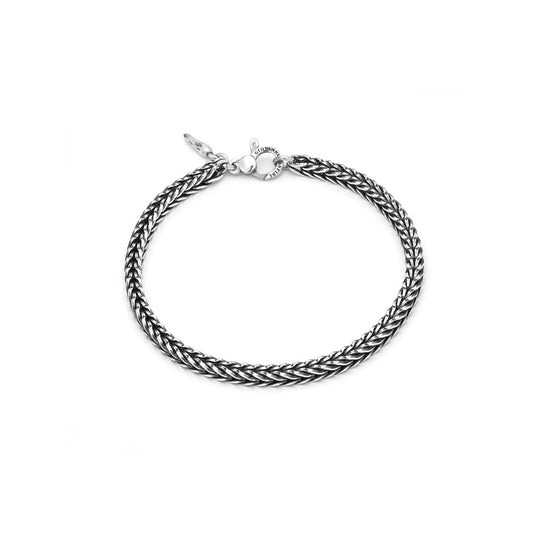 Bracciale Treccia Quadra Giovanni Raspini in argento 925 — 21 cm