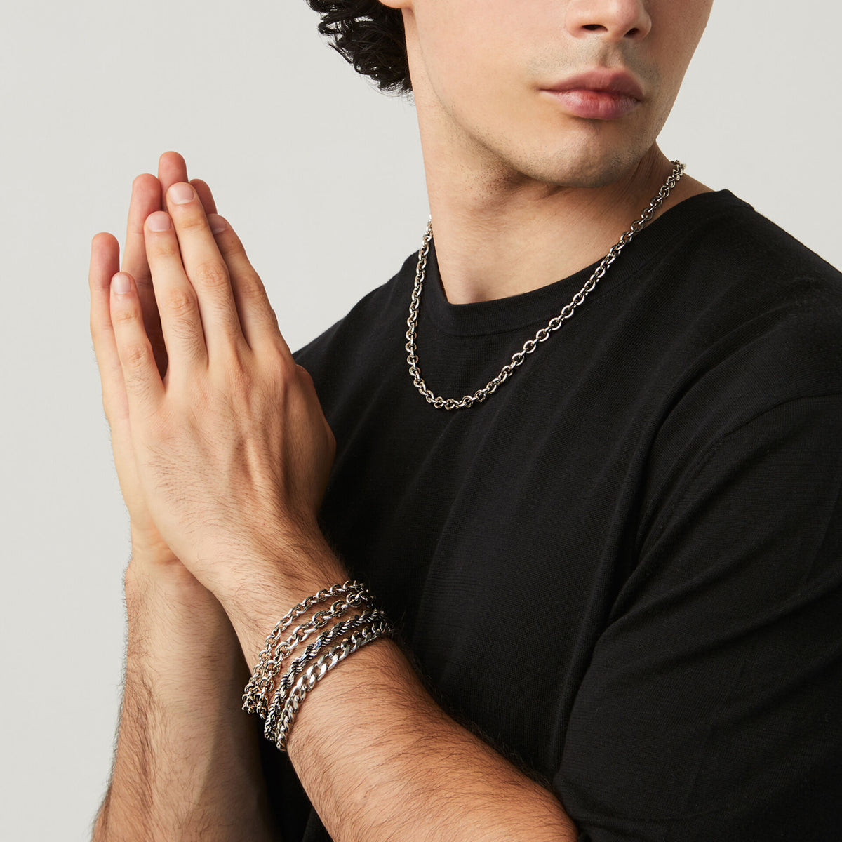 Bracciale Torchon Y Giovanni Raspini in argento 925 — 21 cm