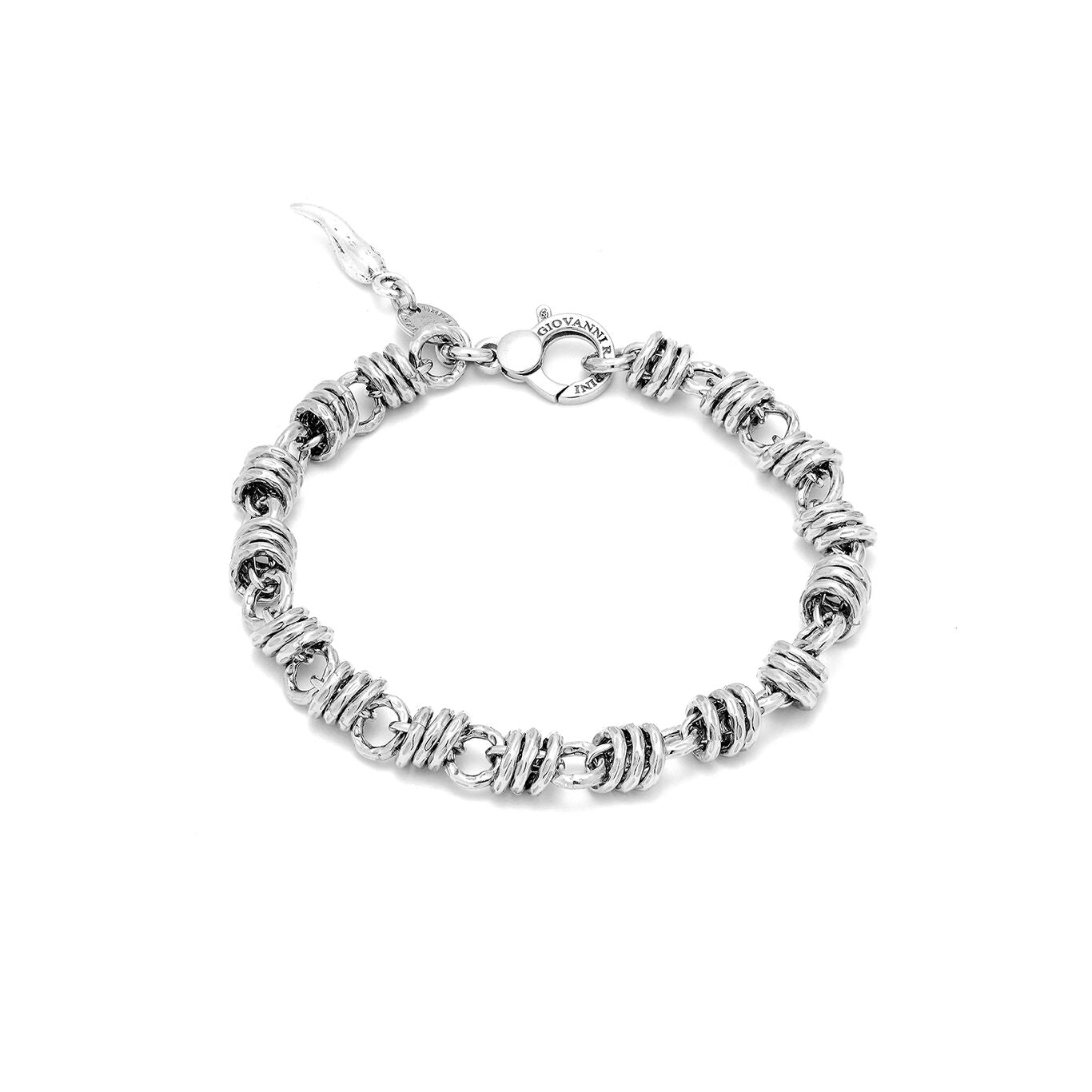 Bracciale Vic Giovanni Raspini in argento 925 martellato — 21 cm