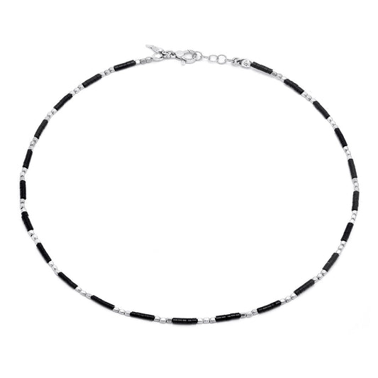 Collana Onice e Dadini Giovanni Raspini in argento 925 e onice — 50 cm