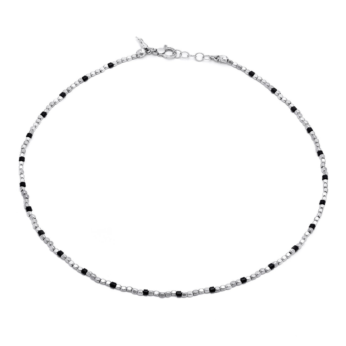Collana Dadini e Onice Giovanni Raspini in argento 925 e onice — 50 cm