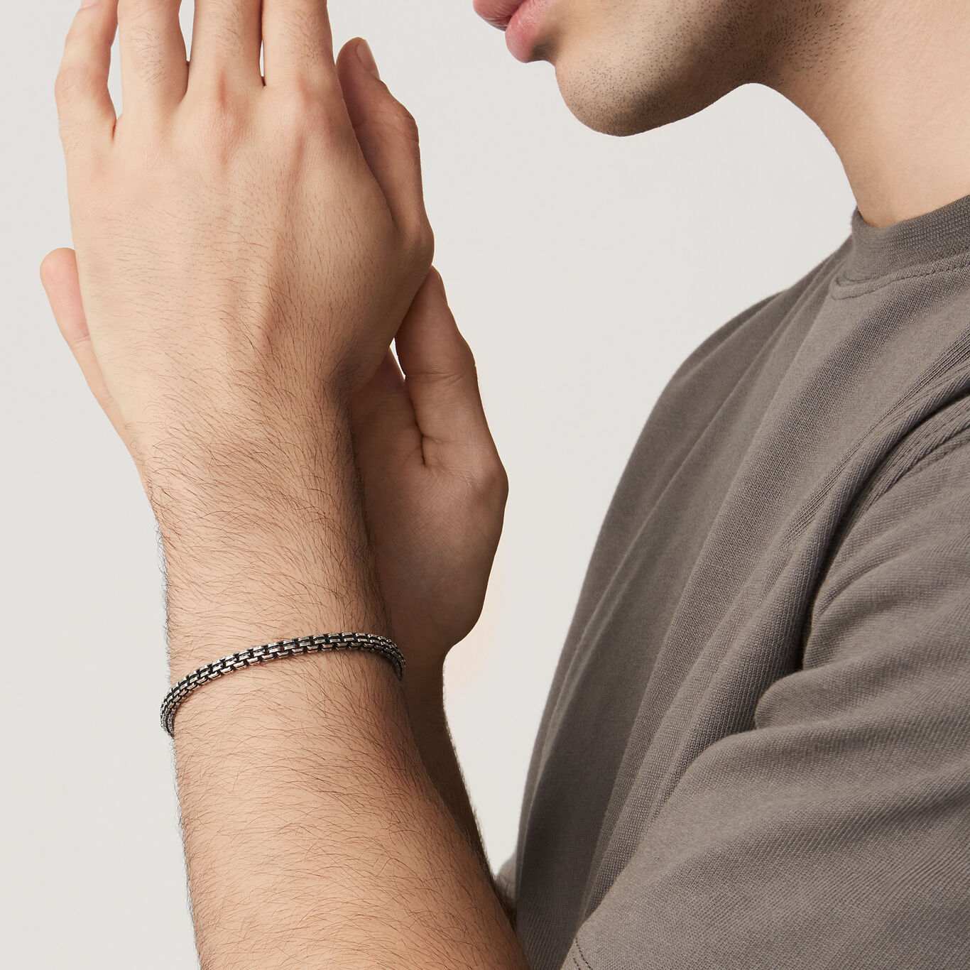 Bracciale maglia quadra Giovanni Raspini — 21 cm