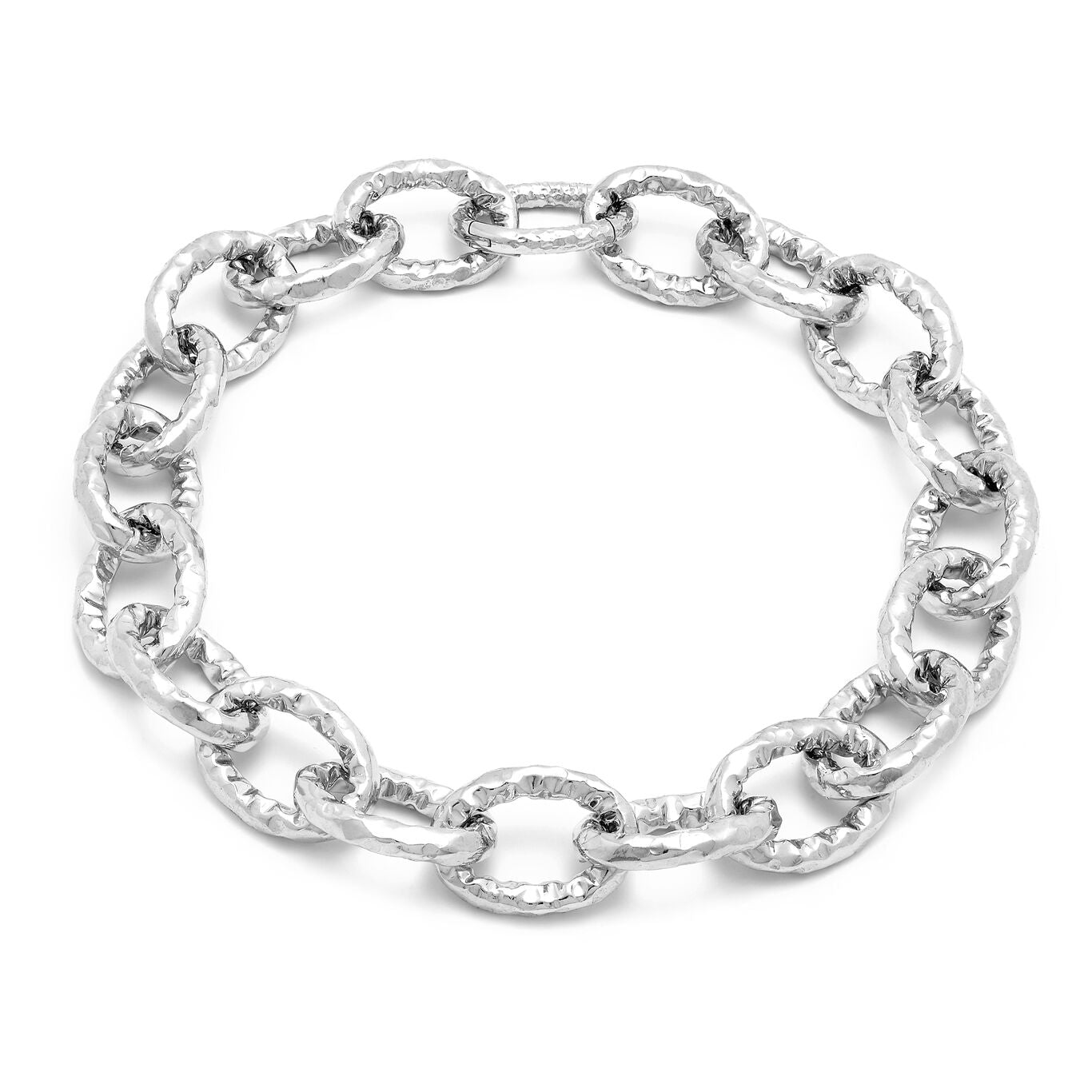 Collana Stone Giovanni Raspini in argento 925 martellato — 50 cm