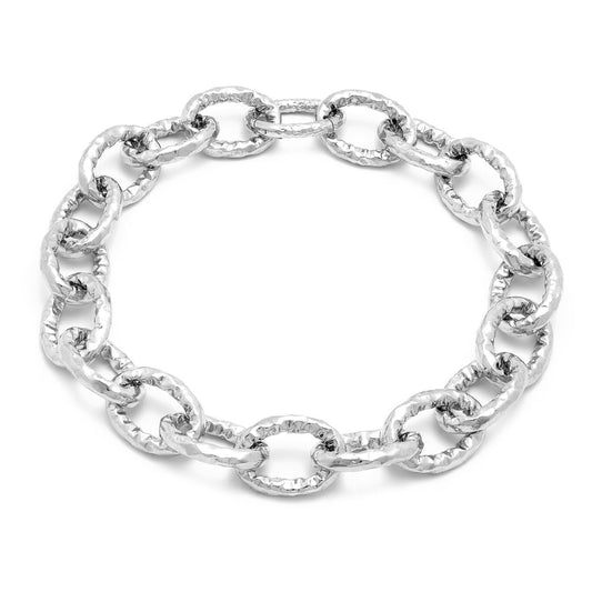 Collana Stone Giovanni Raspini in argento 925 martellato — 50 cm