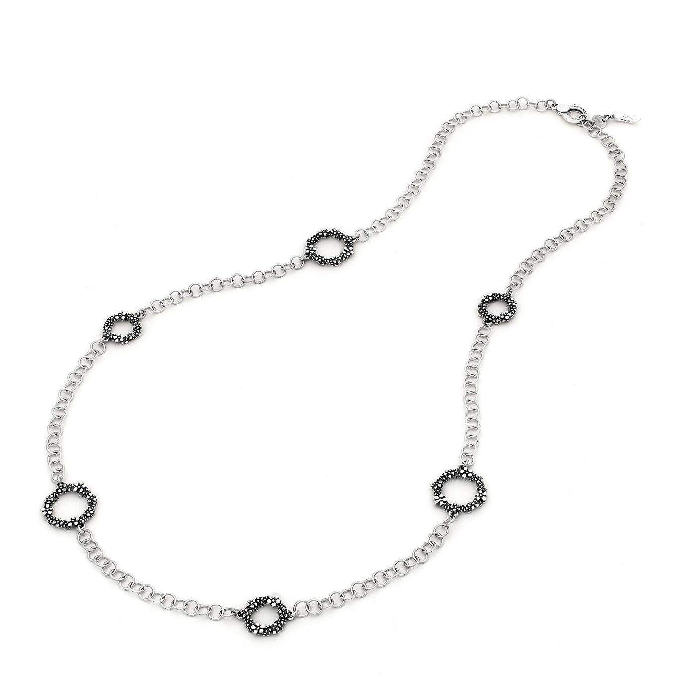 Collana Lunga Millefiori Giovanni Raspini in argento 925 — 88 cm