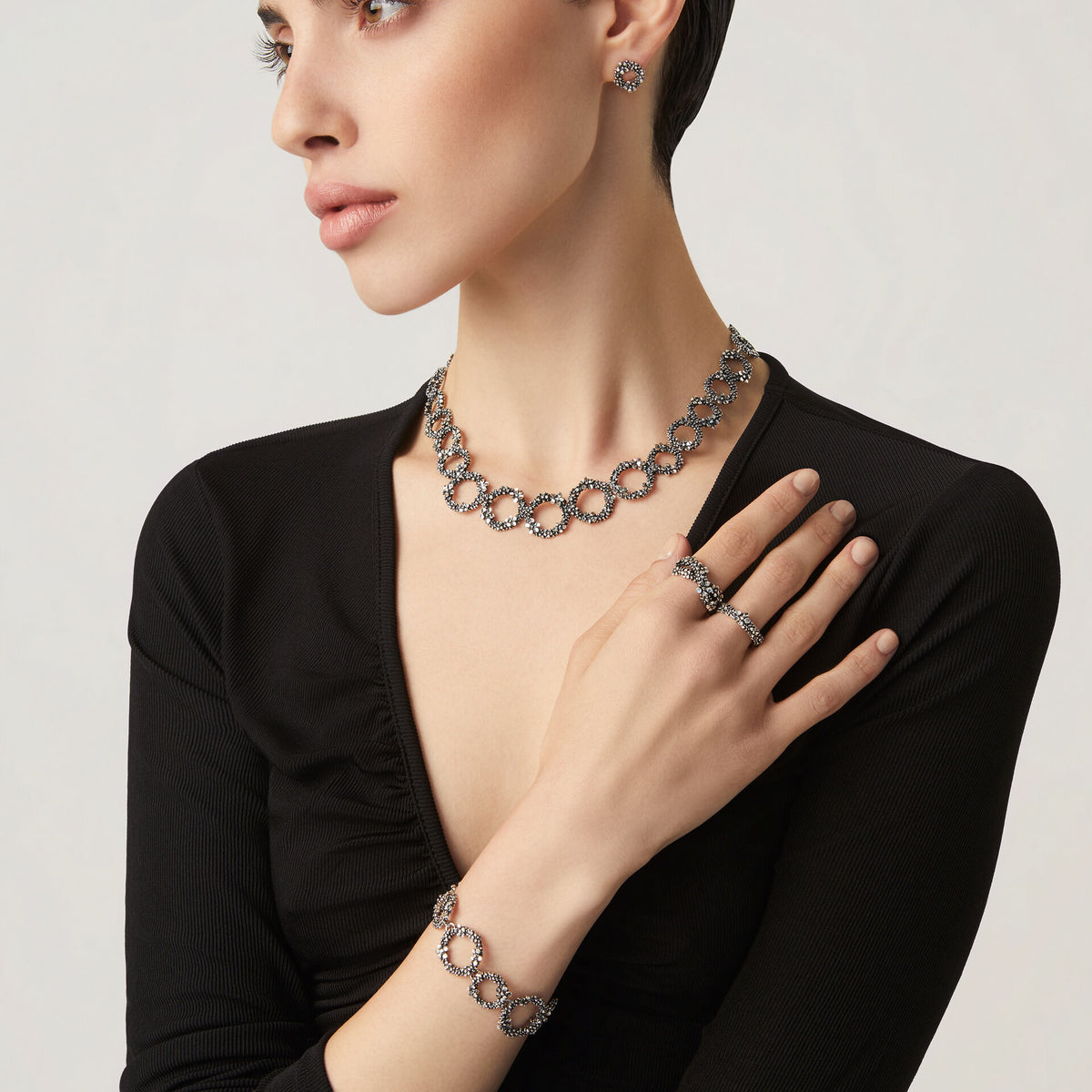 Bracciale Millefiori Giovanni Raspini in argento 925 — 18,5 cm