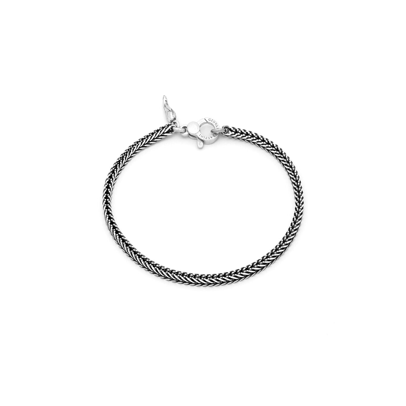 Bracciale Treccia Quadra Piccola Giovanni Raspini in argento 925 — 21 cm