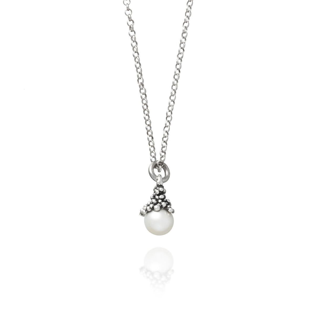 Pendente Mini Drops Giovanni Raspini in argento 925 e perla — 45 cm