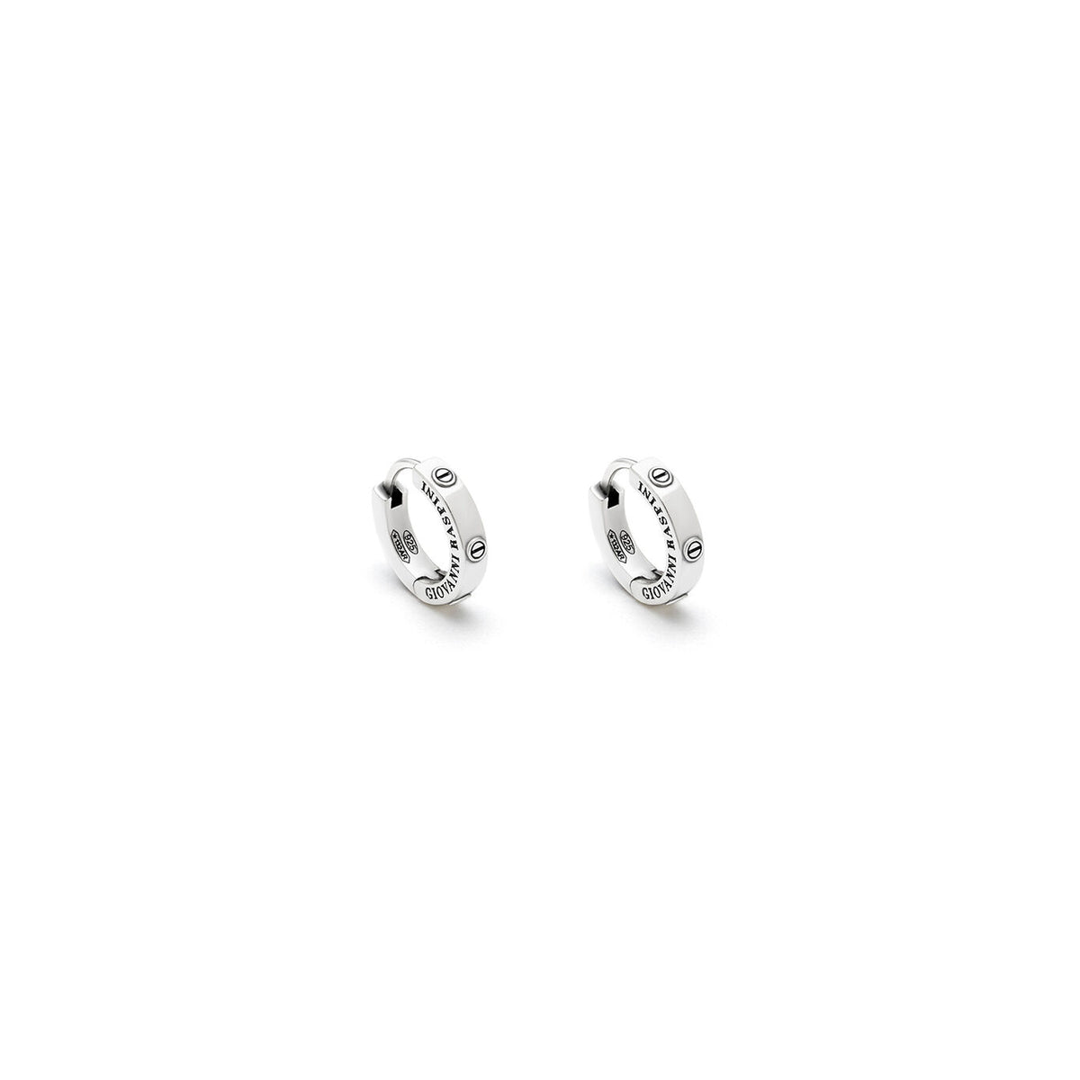 Orecchini Huggie viti Giovanni Raspini in argento 925 brunito