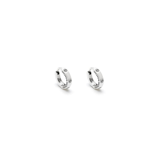 Orecchini Huggie viti Giovanni Raspini in argento 925 brunito