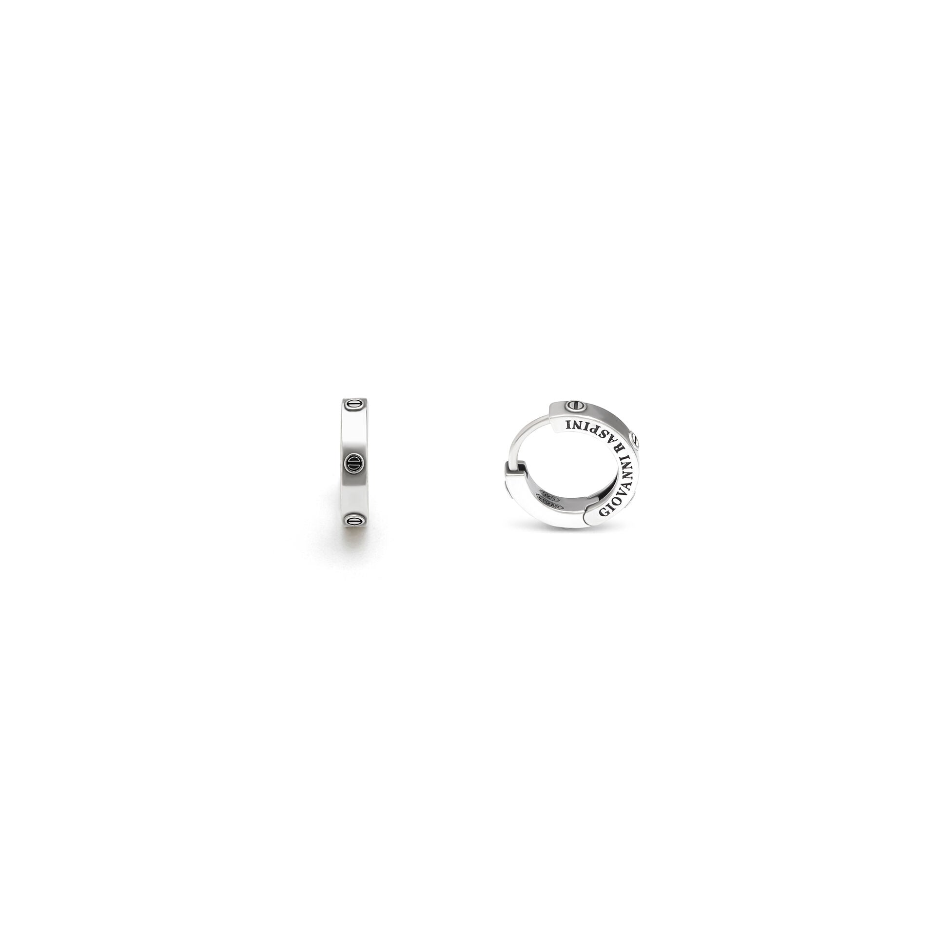 Orecchini Huggie viti Giovanni Raspini in argento 925 brunito