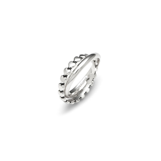 Anello Doppio Cuori Giovanni Raspini argento 925