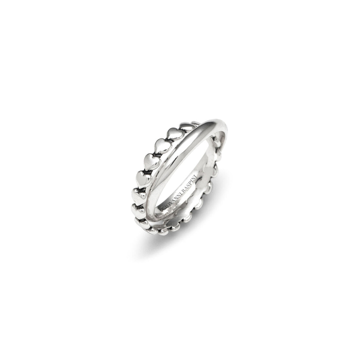 Anello Doppio Cuori Giovanni Raspini argento 925