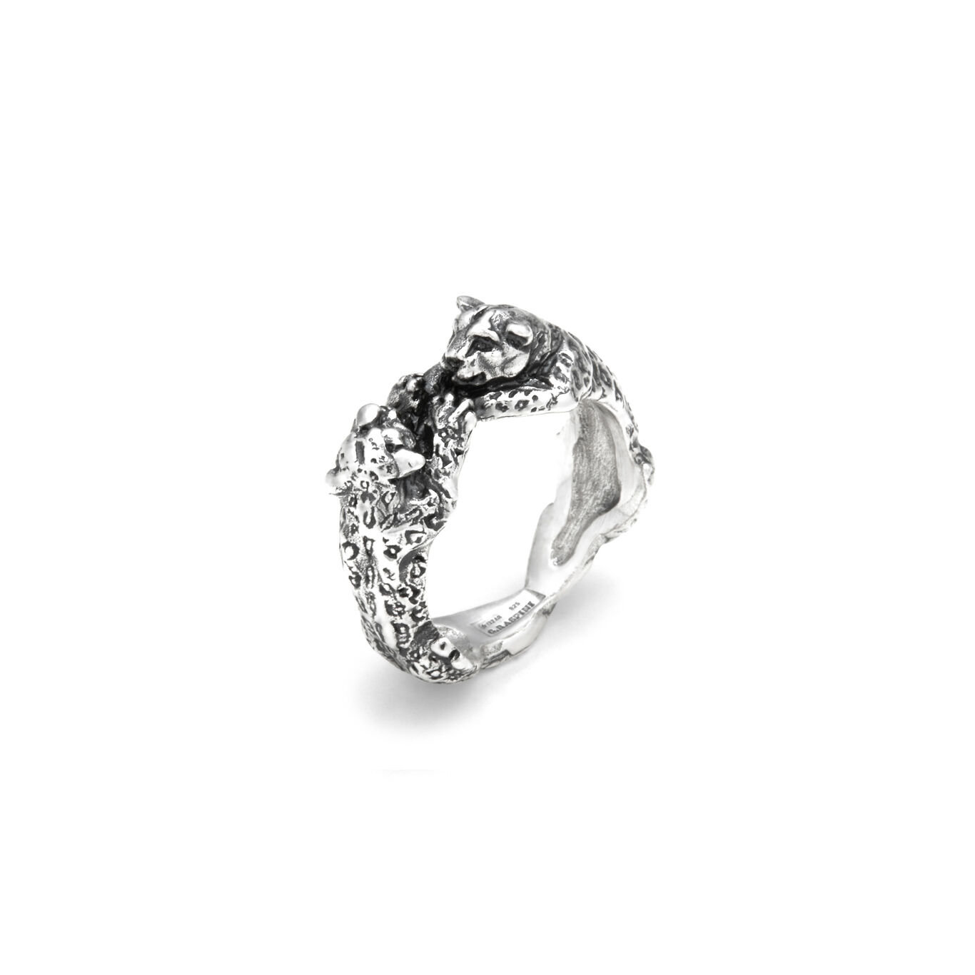 Anello Leopardi Giovanni Raspini in argento 925 misura 16
