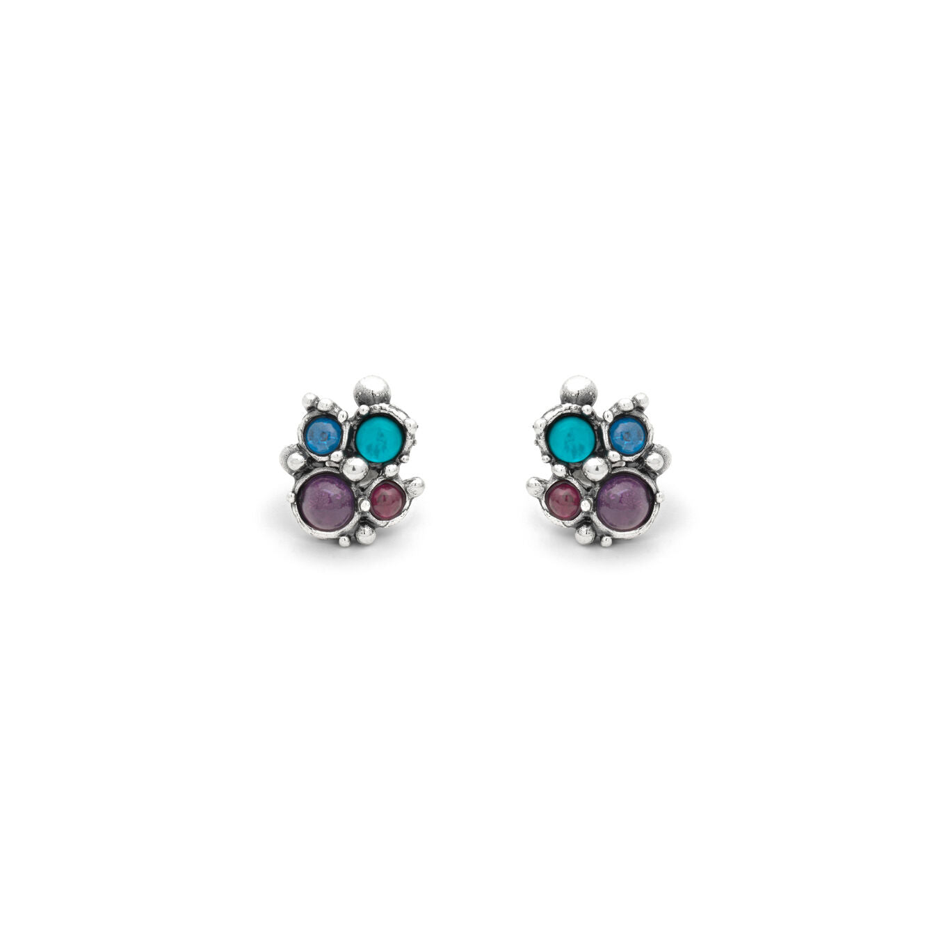 Orecchini Cocktail Giovanni Raspini in argento 925 e gemme cabochon