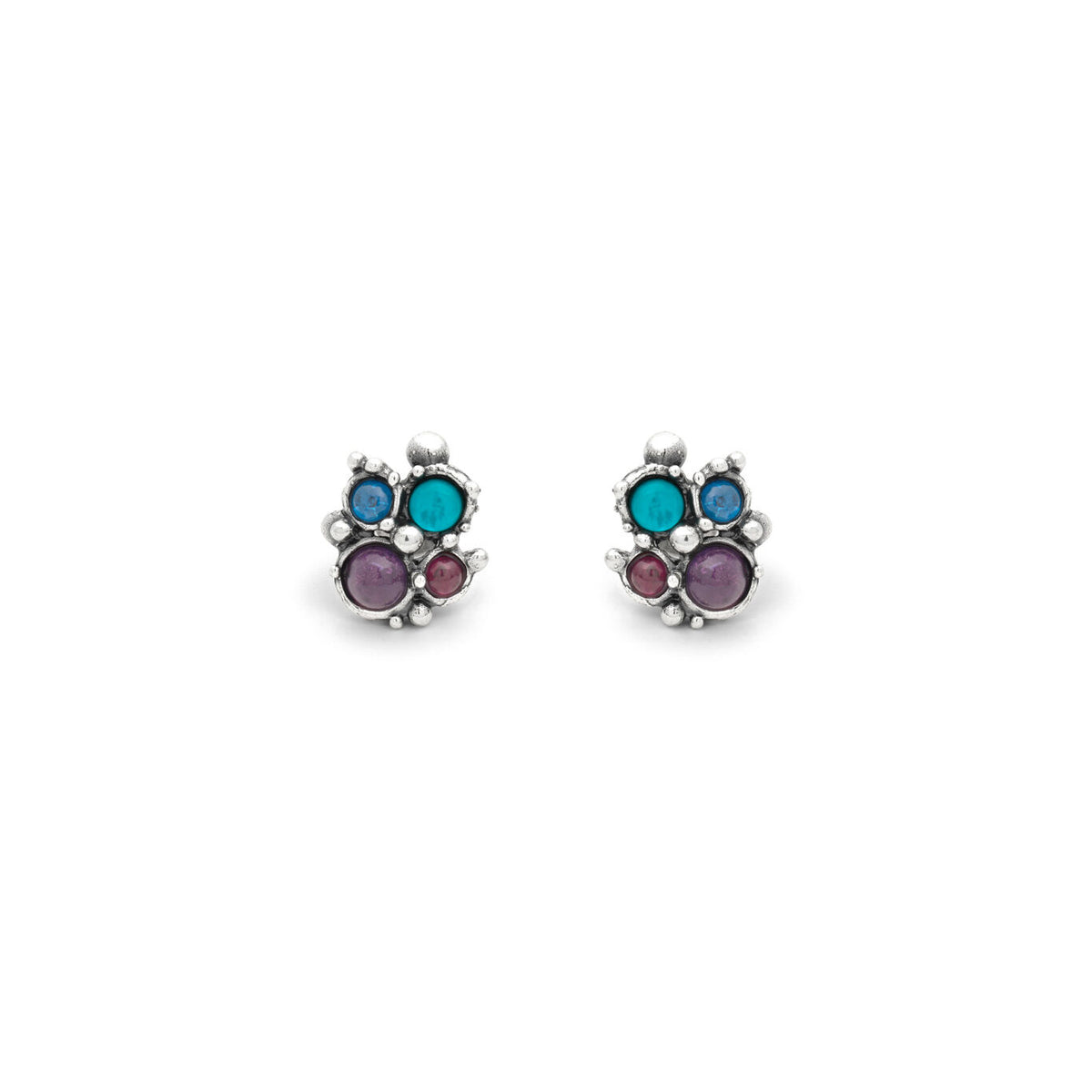Orecchini Cocktail Giovanni Raspini in argento 925 e gemme cabochon