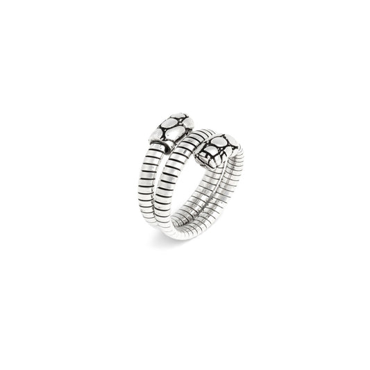 Anello Tubogas Croco Doppio Giovanni Raspini in argento 925 — misura 18