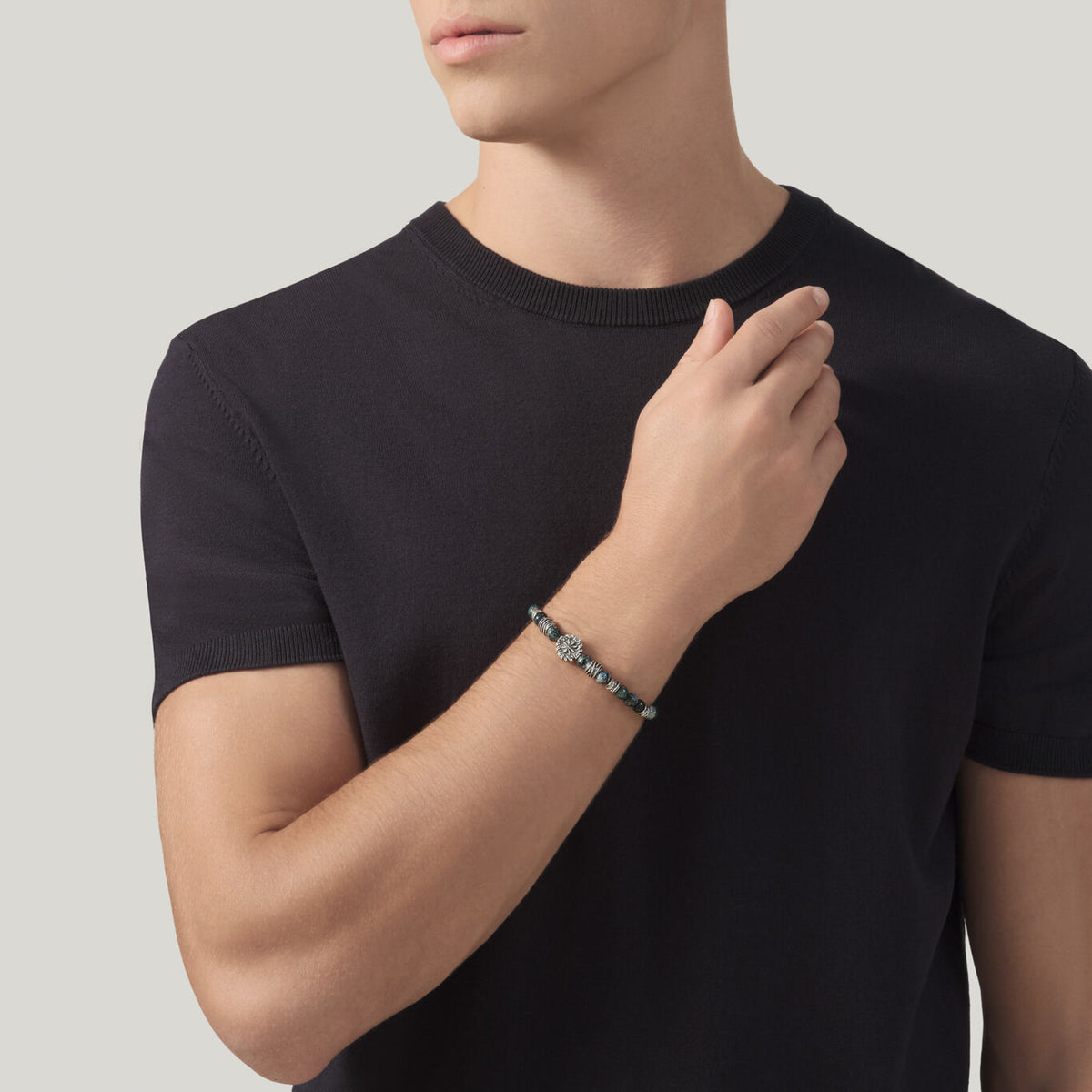 Bracciale Rosa Dei Venti Diaspro Verde Giovanni Raspini