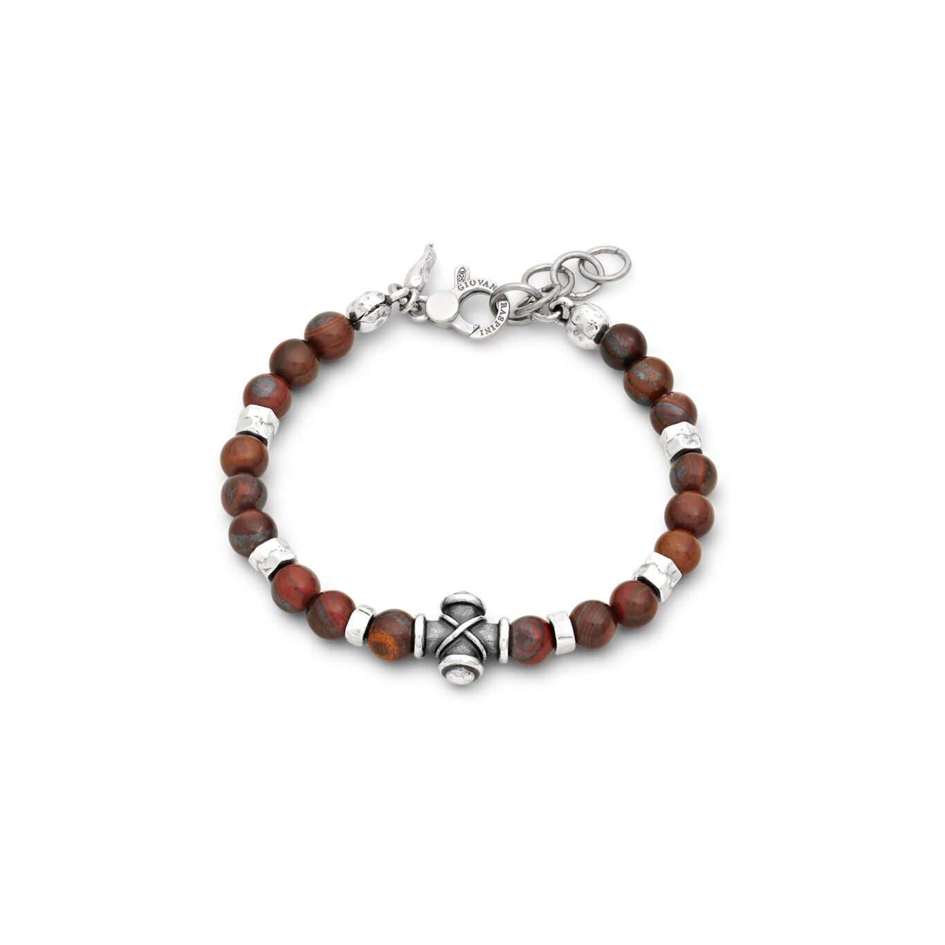 Bracciale Croce Raspini in argento e occhio di toro — 22 cm