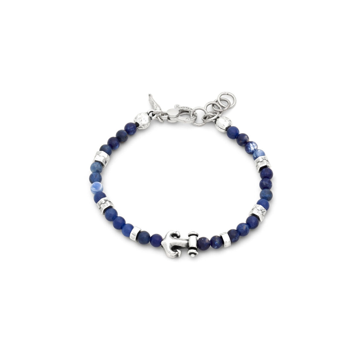 Bracciale Ancora e Sodalite Giovanni Raspini in argento 925 — 20 cm