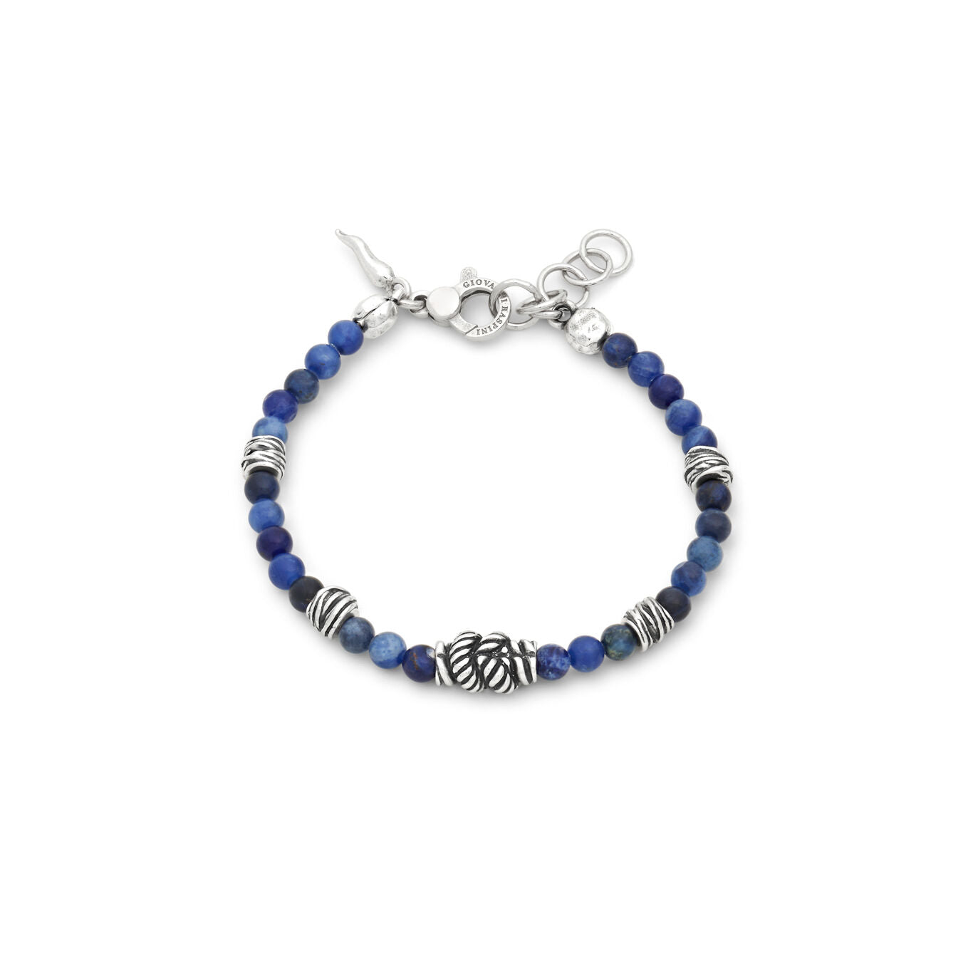 Bracciale Nodo Giovanni Raspini in argento e sodalite — 22 cm