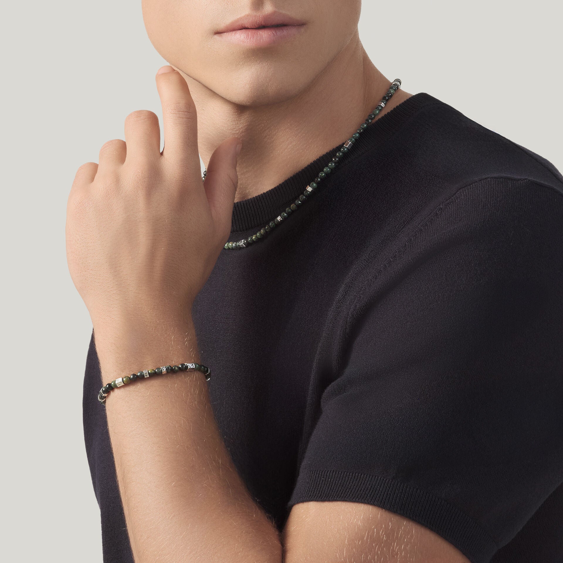 Bracciale Tango Giovanni Raspini in argento 925 e diaspro — 20 cm