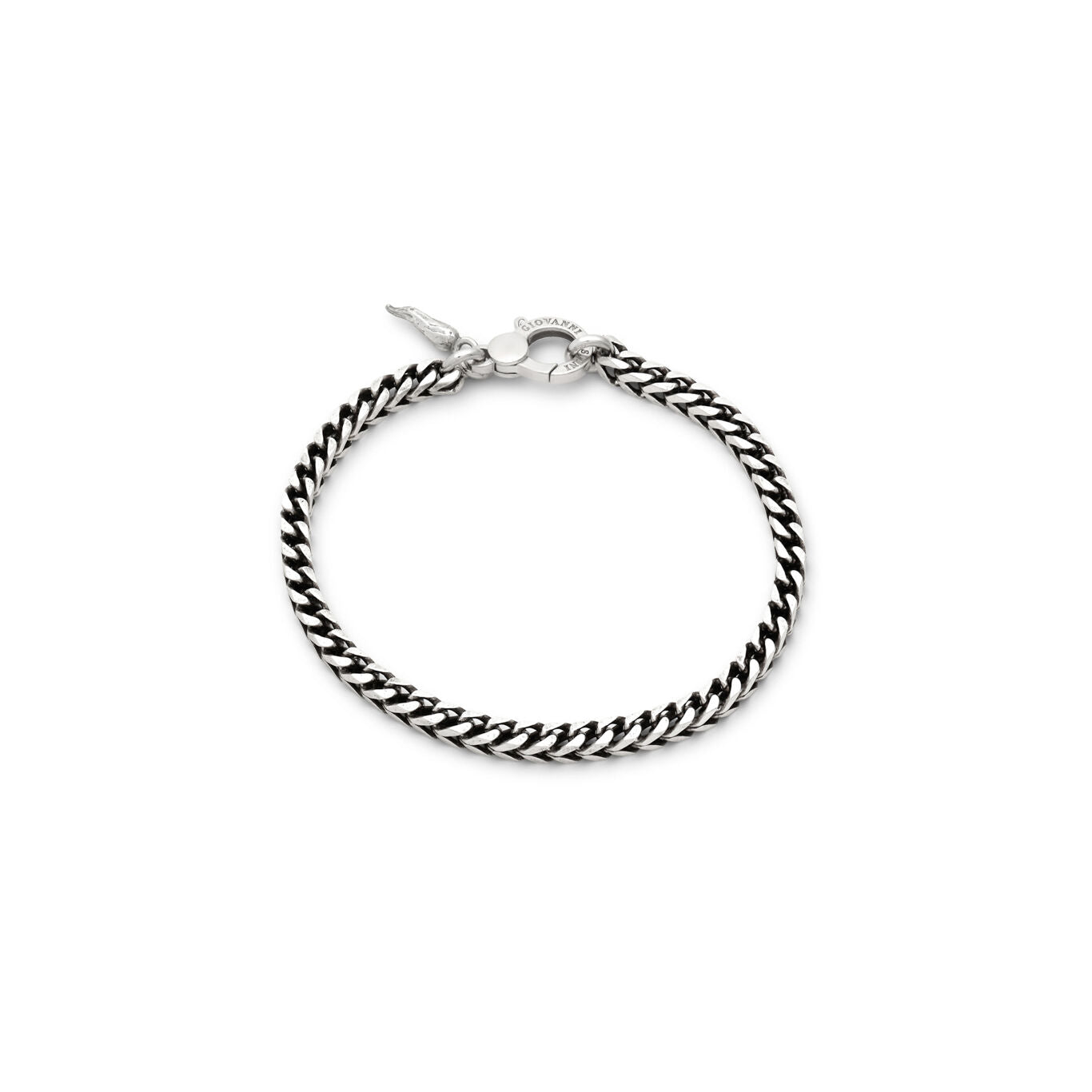 Bracciale grumetta quadra Giovanni Raspini in argento 925 — 19 cm