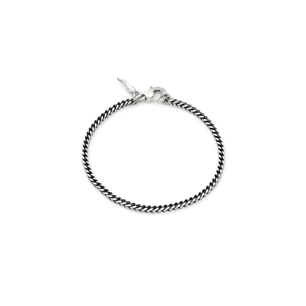 Bracciale grumetta quadra piccola Raspini in argento 925 — 19 cm