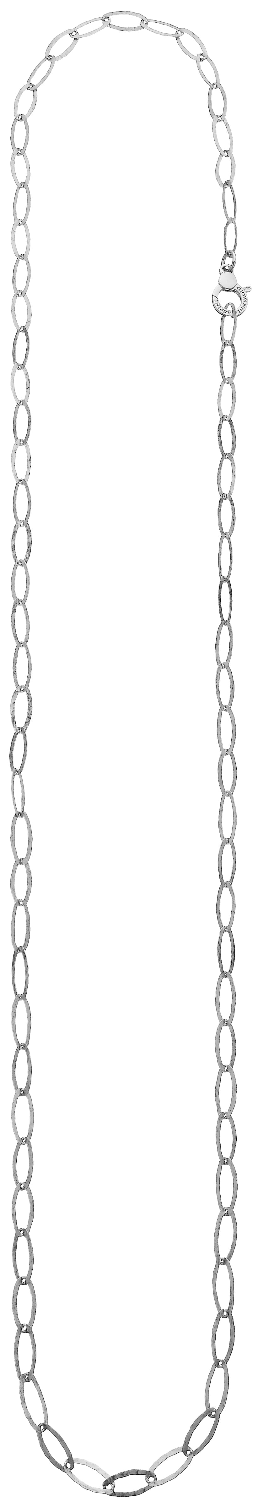COLLANA MAGLIA OVALE MARTELLATA cm 90