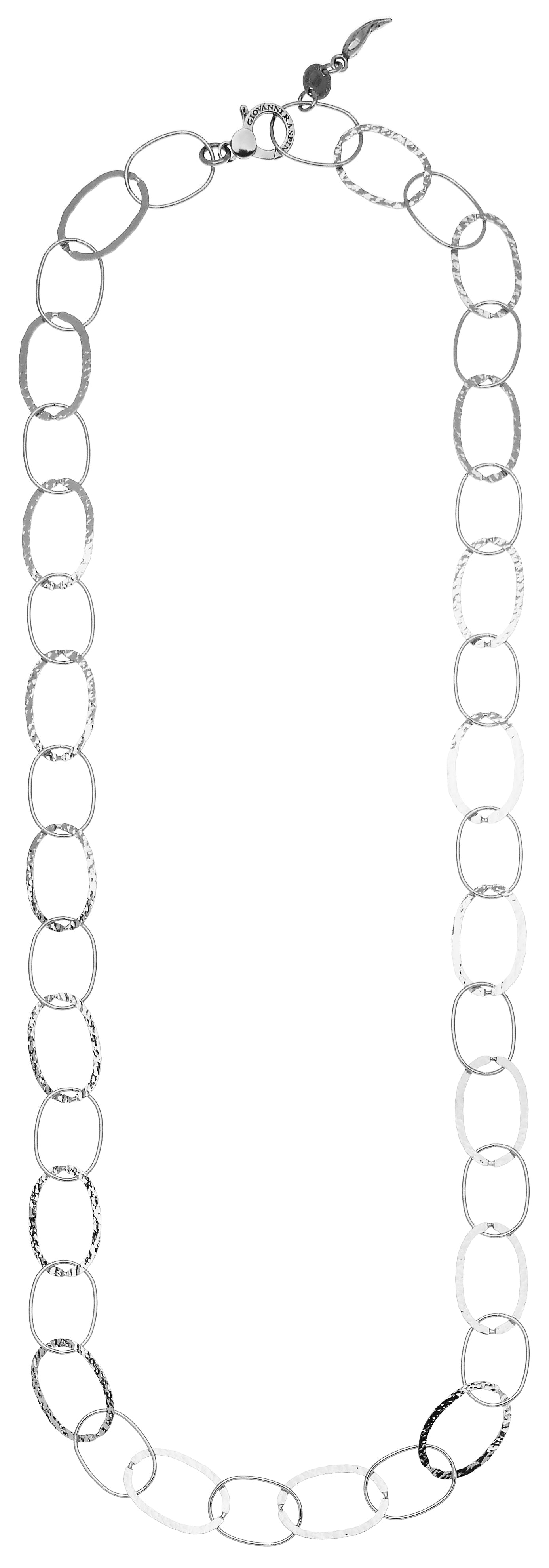COLLANA MAGLIA OVALE ALTERNATA cm 92