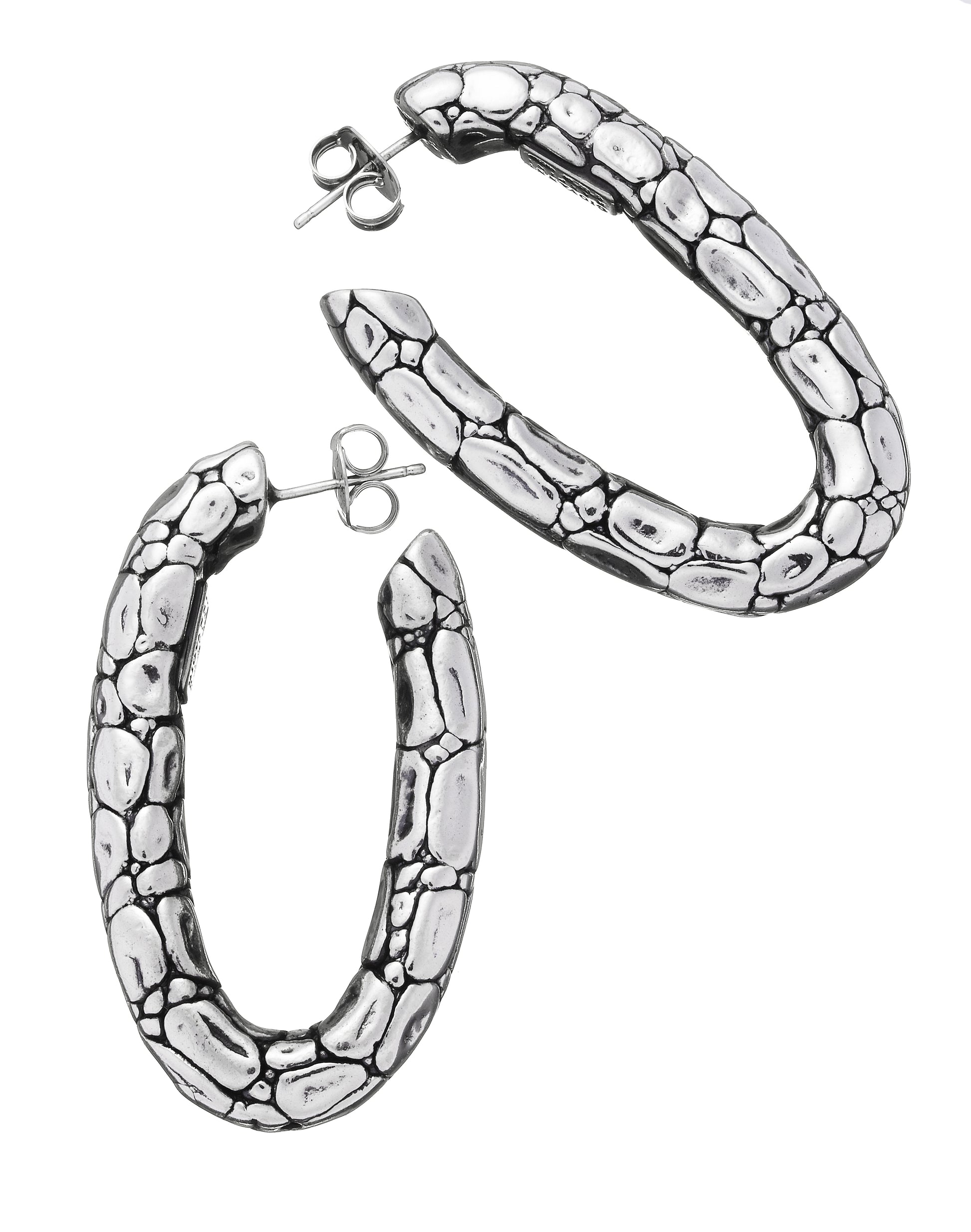 ORECCHINI OVALE CROCO