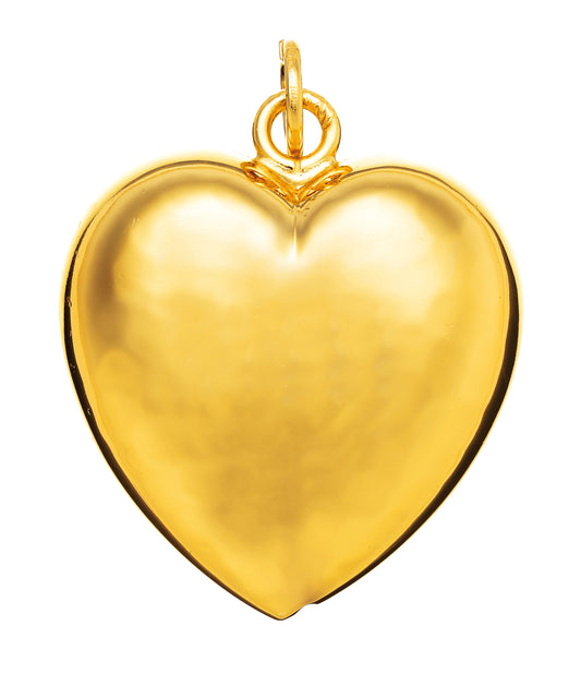 CHARM CUORE MARTELLATO MEDIO DORATO