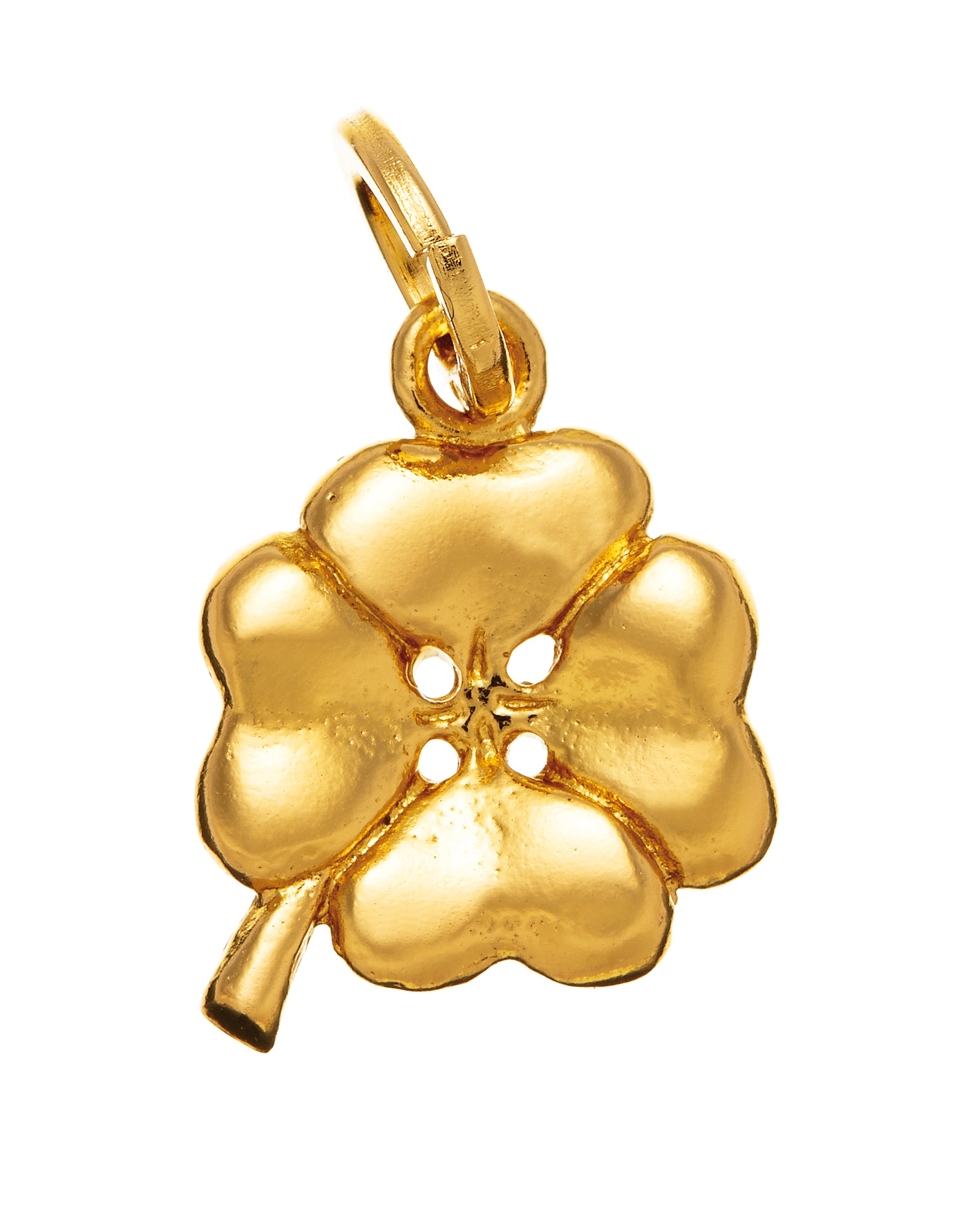 CHARM QUADRIFOGLIO MEDIO DORATO