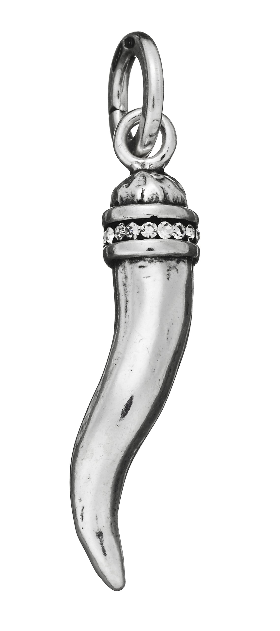 CHARM CORNO PICCOLO CRISTALLI