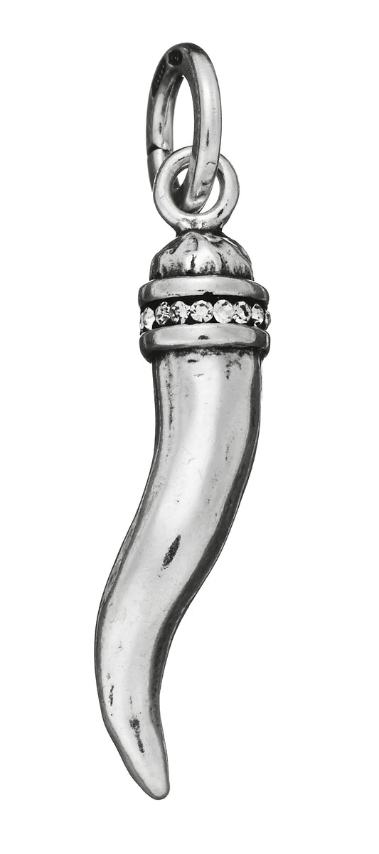 CHARM CORNO PICCOLO CRISTALLI