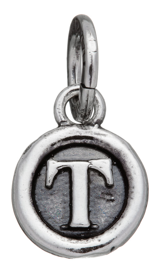 CHARM LETTERA BOTTONE ''T''