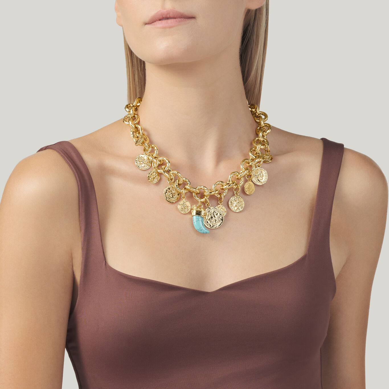 Collana Pueblo Monete Giovanni Raspini — 47 cm