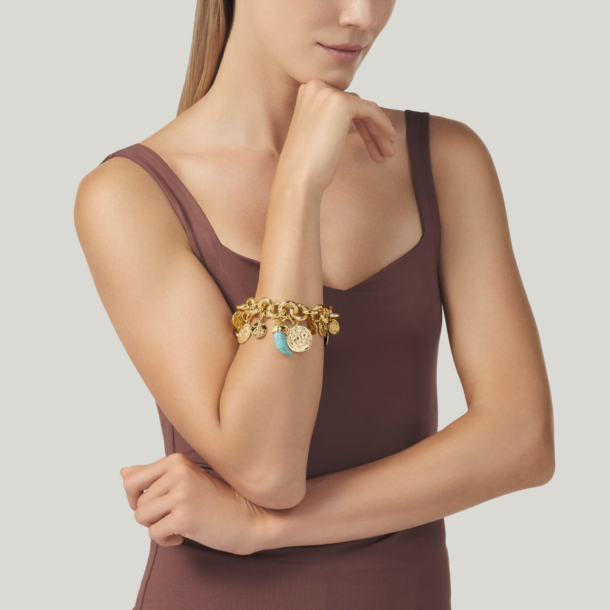 Bracciale Pueblo Monete Giovanni Raspini — 21 cm