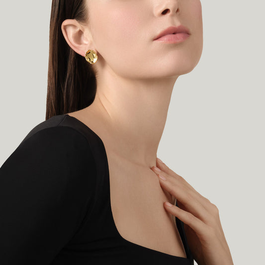 Orecchini Yuma Piccoli in bronzo dorato