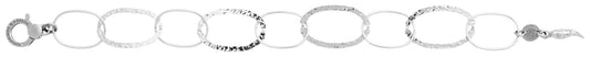BRACCIALE MAGLIA OVALE ALTERNATA cm 22,5