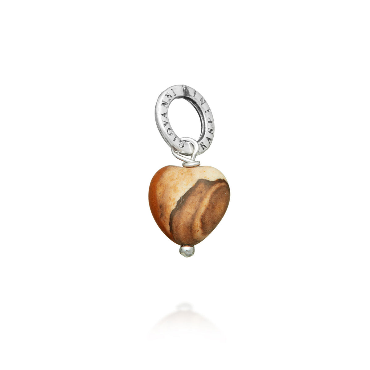 Charm Cuore Pietra Paesina Giovanni Raspini in argento 925