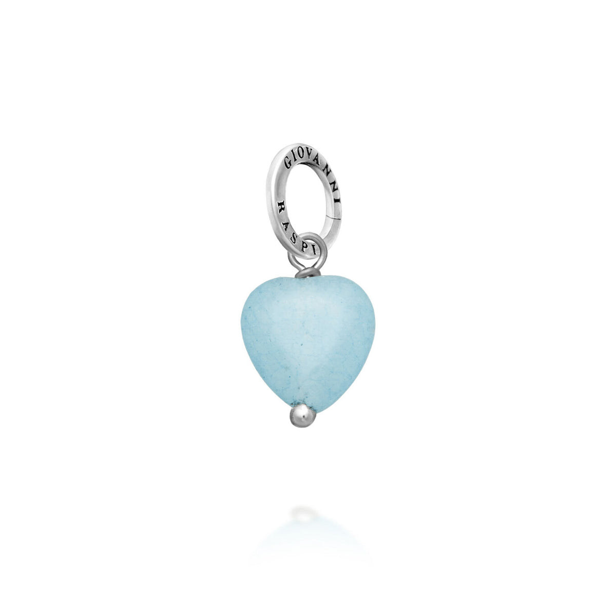 Charm Cuore Angelite Giovanni Raspini in argento 925 e angelite