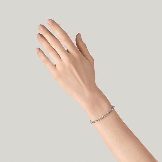 Bracciale Rolò Medio Giovanni Raspini in argento 925, dettaglio della maglia