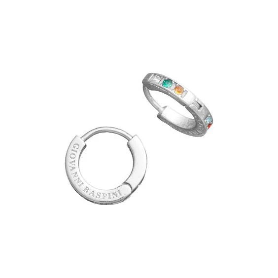 Orecchini huggie crystal color piccoli Giovanni Raspini
